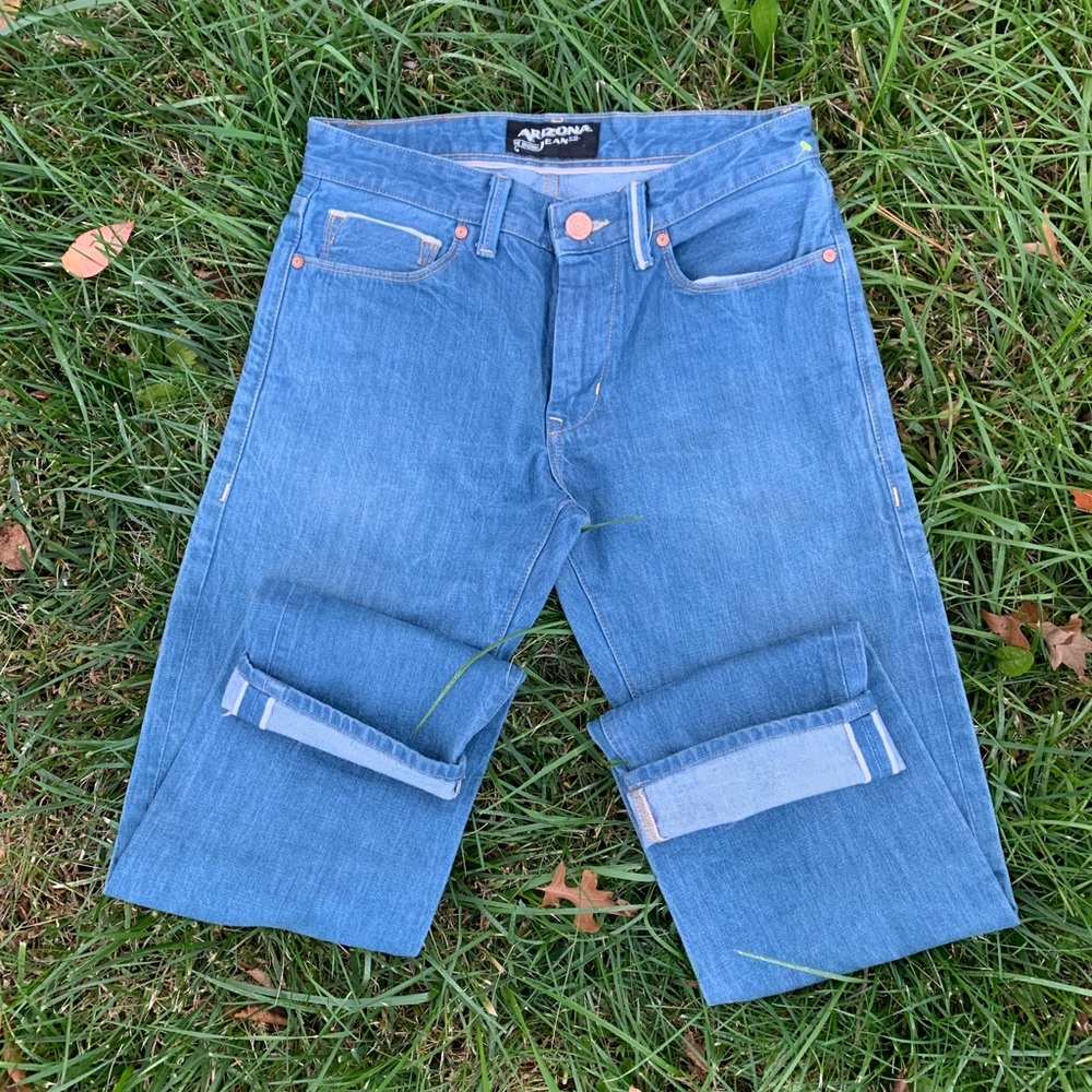 Arizona selvedge straight slim jeans sz 30
